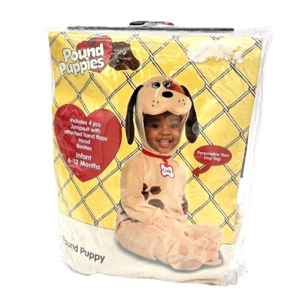 NEW Pound Puppies Costume Halloween Baby Puppy Dog Infant Unisex Sz 6-12 Months
